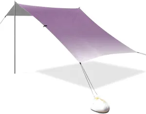Purple Gradient Designed UPF50  Beach Tent & Canopy Water-Resistant Large Sun Shelter with Sand Shovel for Camping, Fishing, Backyard Fun sombrilla para Playa
