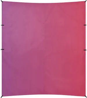 Purple Red Gradient Foldable Beach Cabana UPF50 Easy Setup Sun Shelter with Sandbags & Sand Shovel for Camping, Picnics, Backyard & Fishing