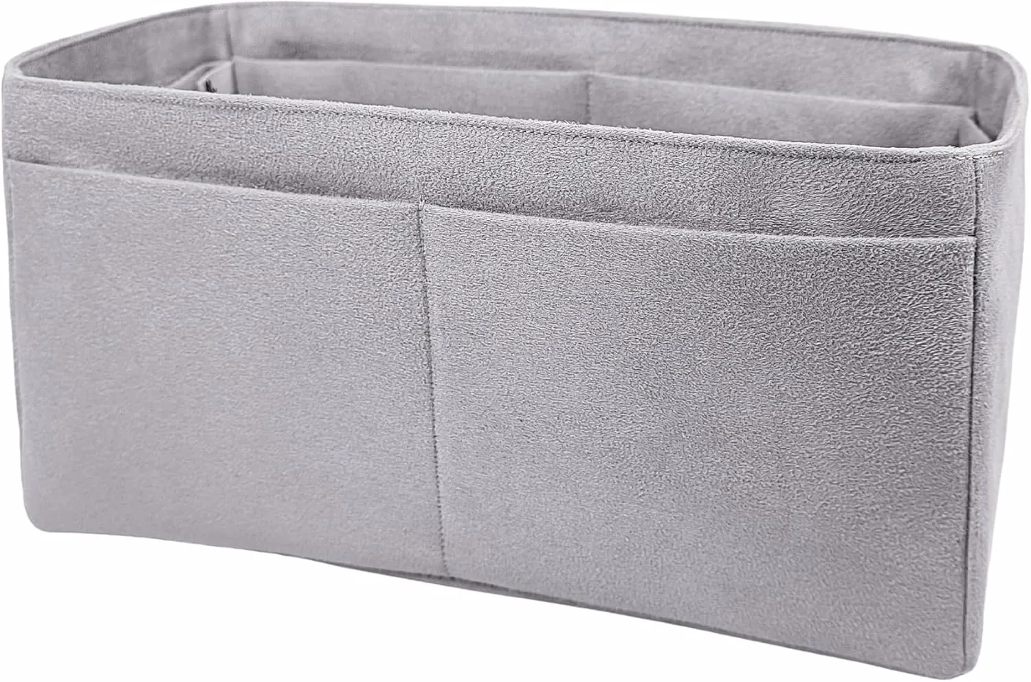 Purse organizer insert for Birkin 30, Bag Handbag, Faux Suede Soft and Smooth Lightweight Fits Perfectly Sturdy Gift Ideas for Women (Gray HBK30N)