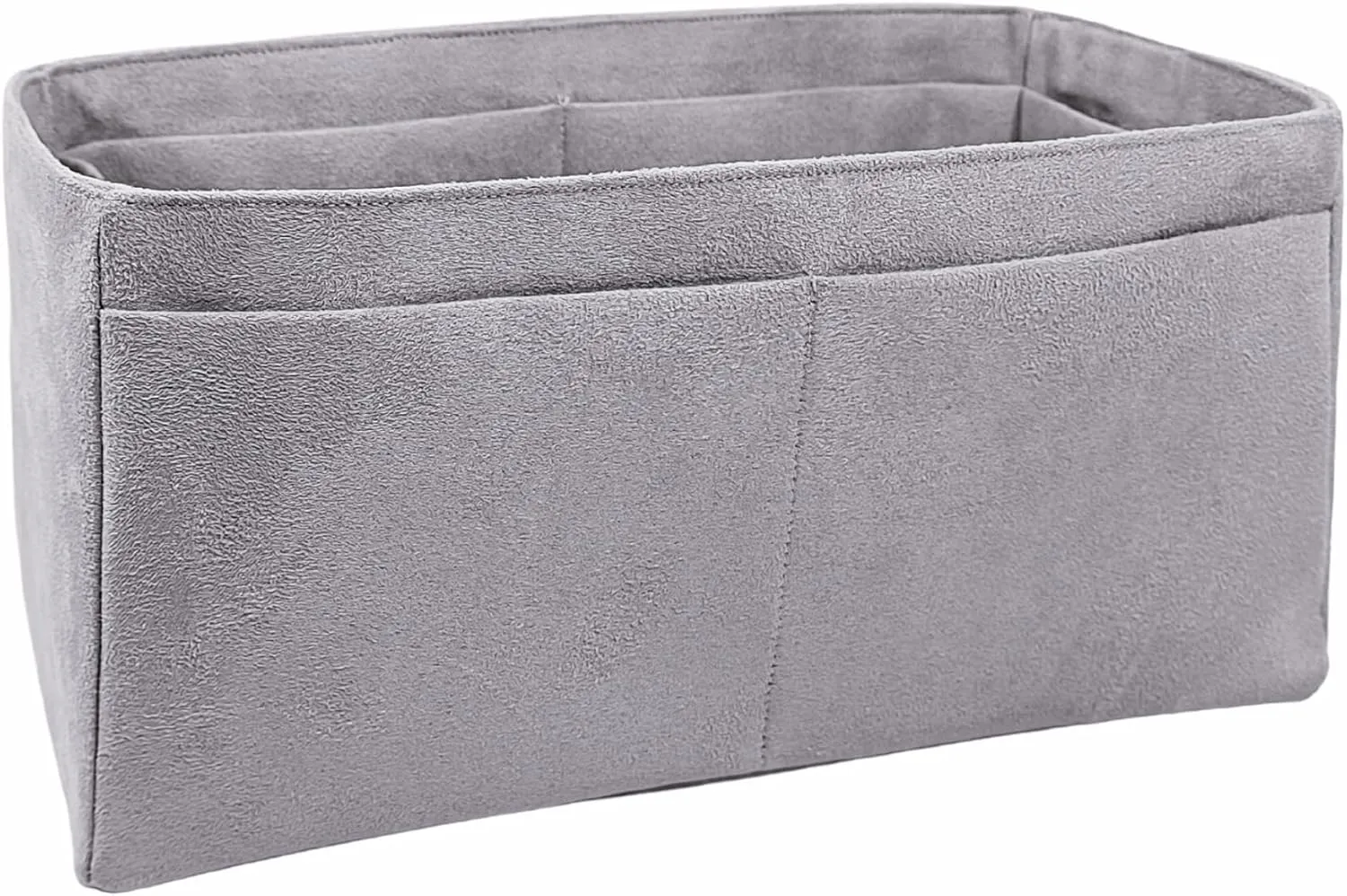 Purse organizer insert for Birkin 30, Bag Handbag, Faux Suede Soft and Smooth Lightweight Fits Perfectly Sturdy Gift Ideas for Women (Gray HBK30N)
