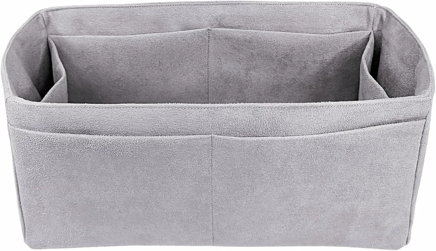 Purse organizer insert for Birkin 30, Bag Handbag, Faux Suede Soft and Smooth Lightweight Fits Perfectly Sturdy Gift Ideas for Women (Gray HBK30N)