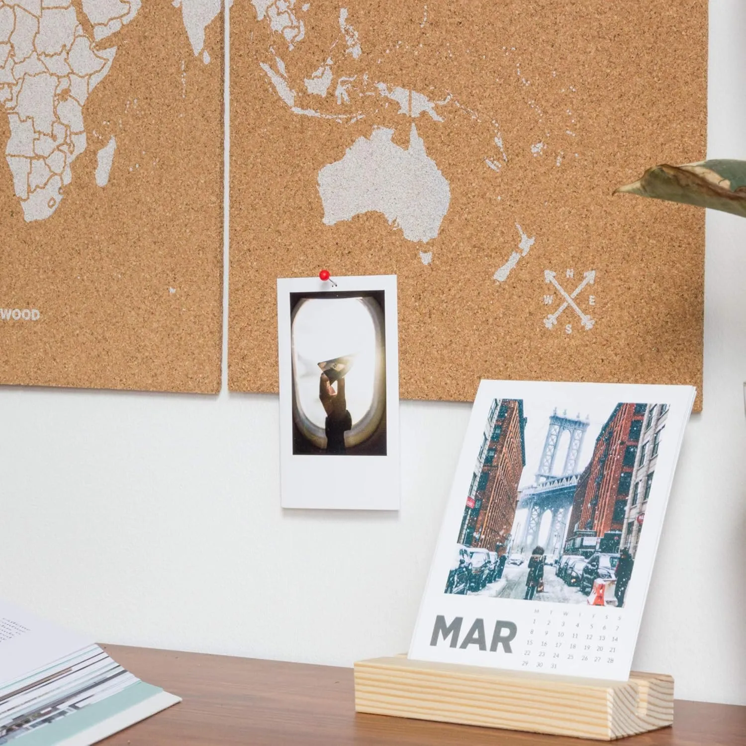 Push Pin Travel Map Kit Includes: Cork World Travel Map, Double Side tape, Pins. Gift for Travelers (White, Puzzle M Standard)