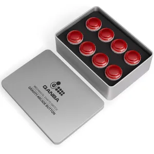 QANBA Gravity LX 30mm Mechanical Pushbutton Switch Button Arcade Buttons DIY Kit (Boxed (Translucent Red B06)