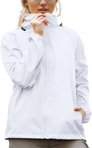 Rain Jacket Women Raincoat with Hood Windbreaker Coat Waterproof Lightweight Packable Raingear
