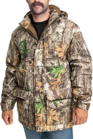 Realtree Men's Camo Hunting Insulated Cold Weather Parka Jacket - Wind-proof, Mid-weight and Super Warm