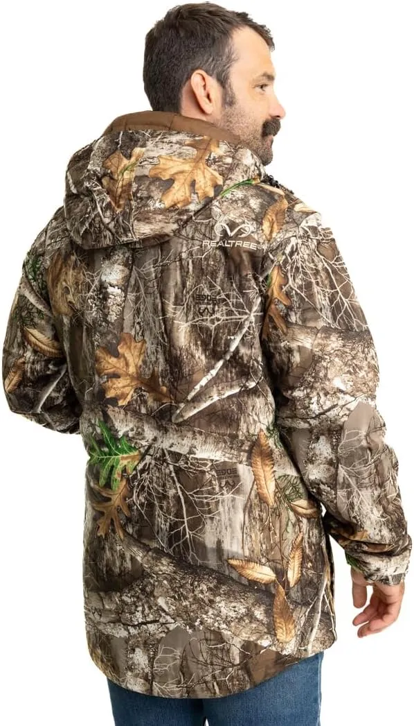 Realtree Men's Camo Hunting Insulated Cold Weather Parka Jacket - Wind-proof, Mid-weight and Super Warm