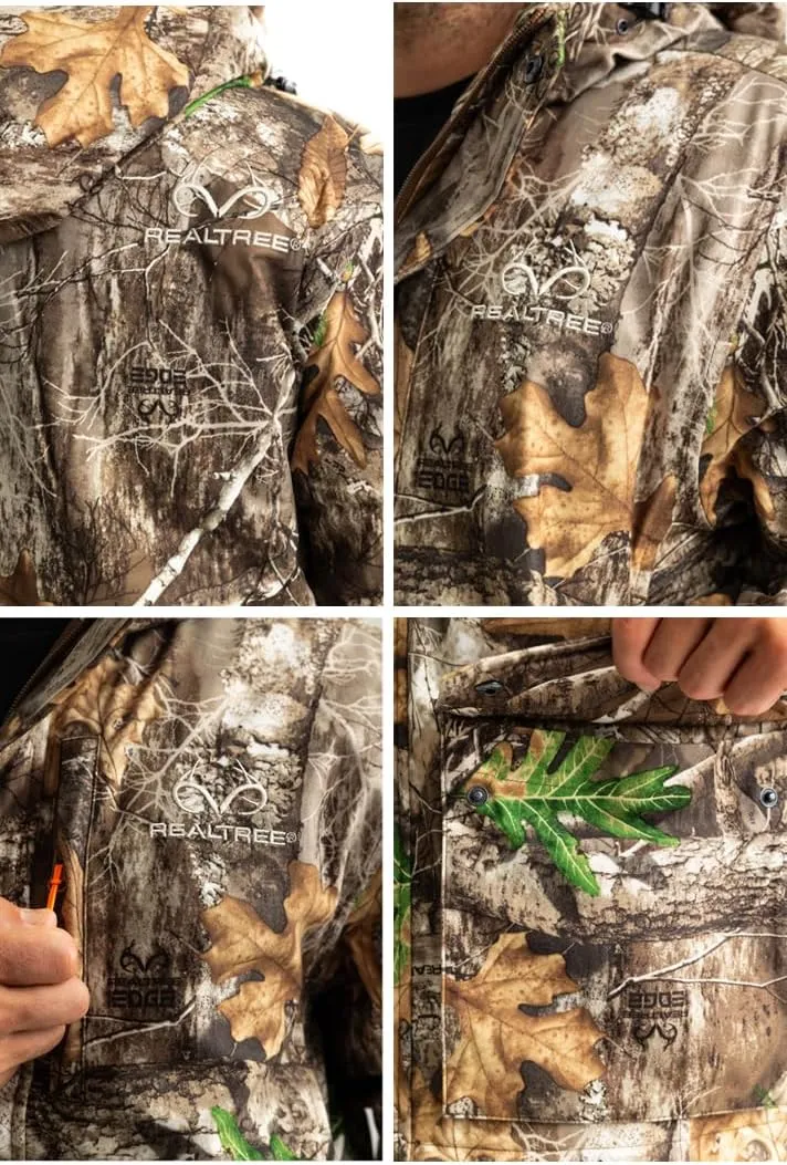 Realtree Men's Camo Hunting Insulated Cold Weather Parka Jacket - Wind-proof, Mid-weight and Super Warm