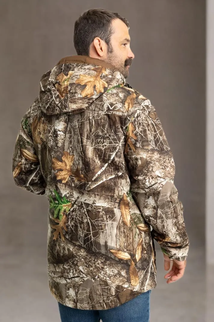 Realtree Men's Camo Hunting Insulated Cold Weather Parka Jacket - Wind-proof, Mid-weight and Super Warm