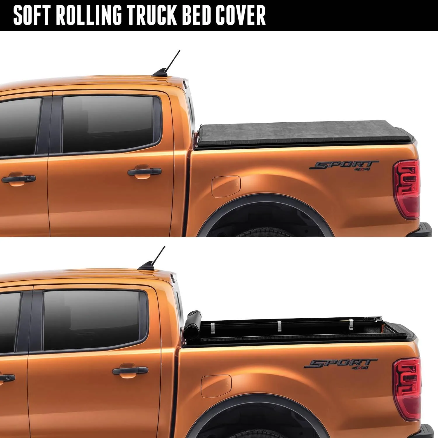 RealTruck TruXedo TruXport Soft Roll Up Truck Bed Tonneau Cover | 297701 | Fits 2015 - 2025 Ford F-150 5' 7" Bed (67.1")