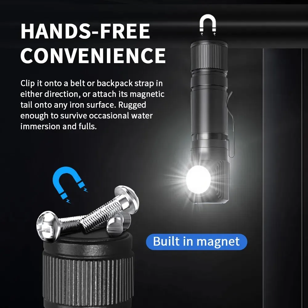 Rechargeable 1000lm LED Headlamp USB-C Magnetic Tail Work Camp Light 3400mAh