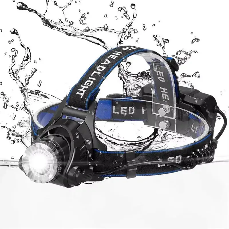 Rechargeable LED Headlamp – Super Bright, Zoomable Fishing & Camping Headlight, Telescopic Zoom