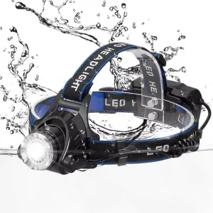 Rechargeable LED Headlamp – Super Bright, Zoomable Fishing & Camping Headlight, Telescopic Zoom