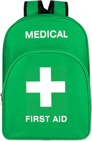 Red First Aid Bags Empty First Aid Backpack Empty Medical Storage Bag for First Aid Kits Pack Emergency Hiking Backpacking Camping Cycling Riding Climbing Travel Car (Green)