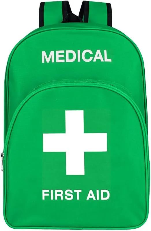 Red First Aid Bags Empty First Aid Backpack Empty Medical Storage Bag for First Aid Kits Pack Emergency Hiking Backpacking Camping Cycling Riding Climbing Travel Car (Green)