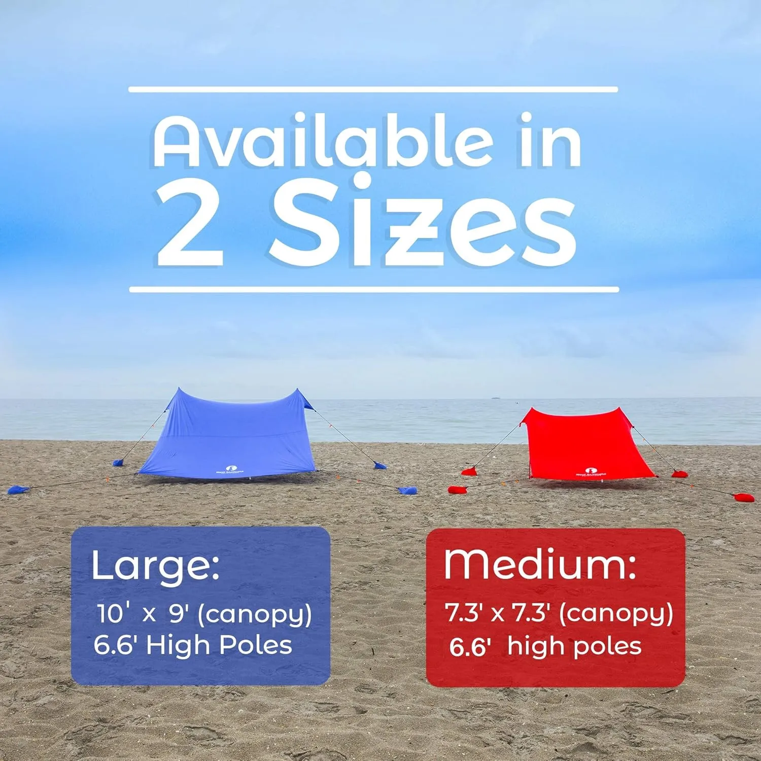 Red Suricata Premium Multi-Terrain Beach Tent & Beach Canopy in Backpack, UPF50 Sun Beach Shade, Pop Up Camping & Picnic Sunshade with 4 Poles, 4 Pole Anchors & 4 Tent Screws, Sun Shelter (Med Turq)