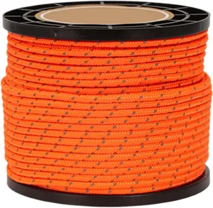 Reflective Paracord Rope, 164 Ft Canopy Wind Rope, 4mm Outdoor Gear Rope, Tent Tarp Rope, Canopy Shelter Rope, Camping Rope, Hiking Paracord, Backpacking Gear Rope, Durable Outdoor Rope