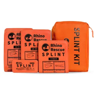 RHINO RESCUE Tactical Splint Kit Reusable First Aid Immobiliser for Field & Survival Use