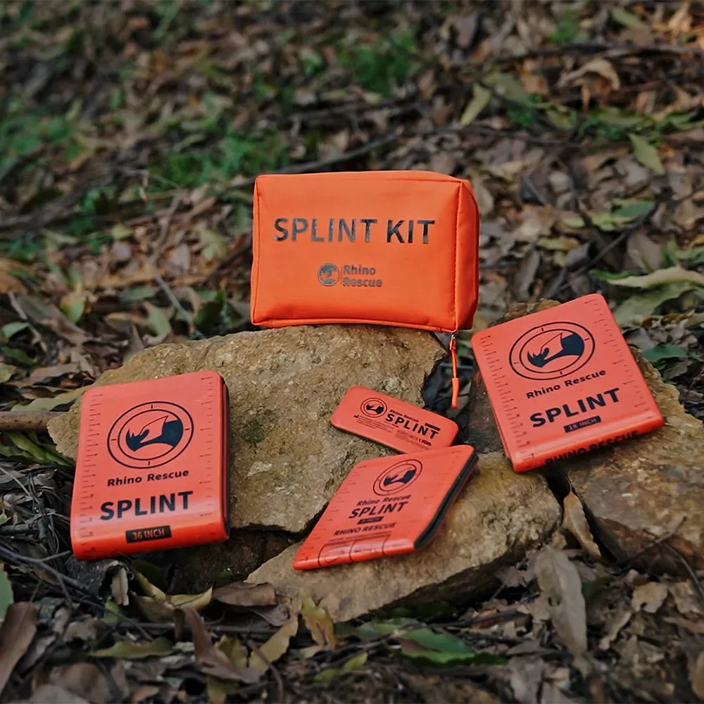 RHINO RESCUE Tactical Splint Kit Reusable First Aid Immobiliser for Field & Survival Use