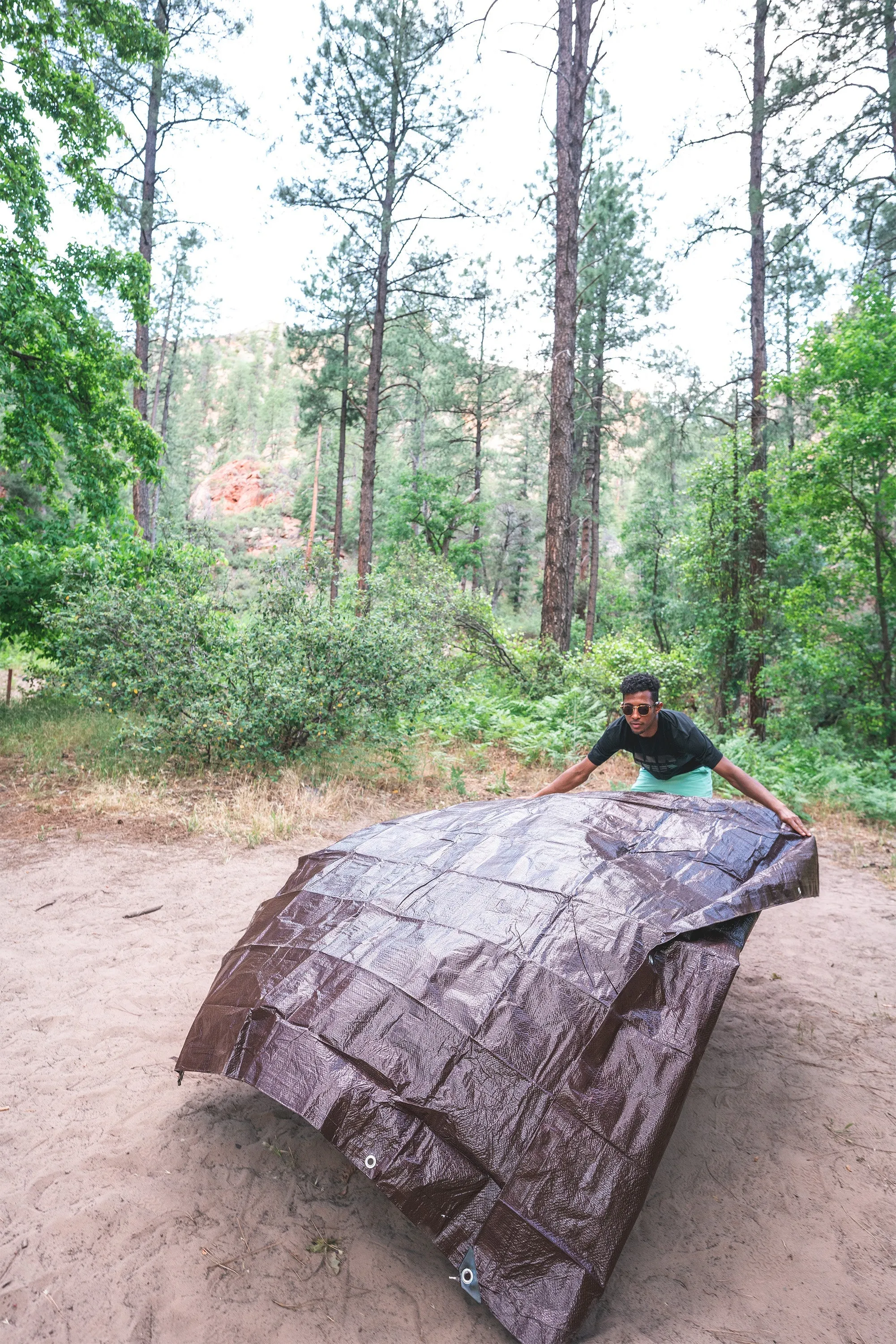Rip Stop Tarp - 16 Ft X 20 Ft - Brown - Standard Duty