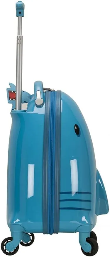 Rockland Jr. Kids' My First Hardside Spinner Luggage,Telescoping Handles, Shark, Carry-On 19-Inch
