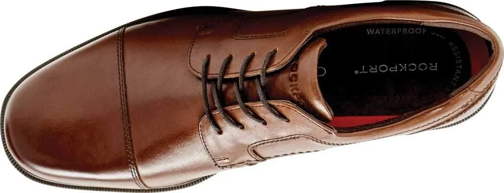 Rockport Taylor Waterproof Cap Toe - Shoes for Men - Leather Upper - Synthetic Outsole - Shock Absorbing Heel