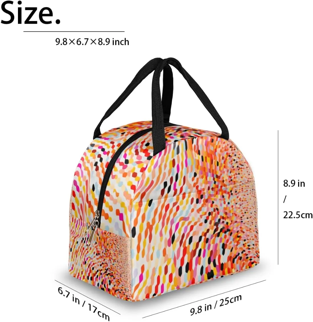 Romance Pattern Lunch Tote Bag Reusable Insulated Bags Waterproof Adult Portable Meal Cooler Pack for Women Men Picnic Office Work Travel