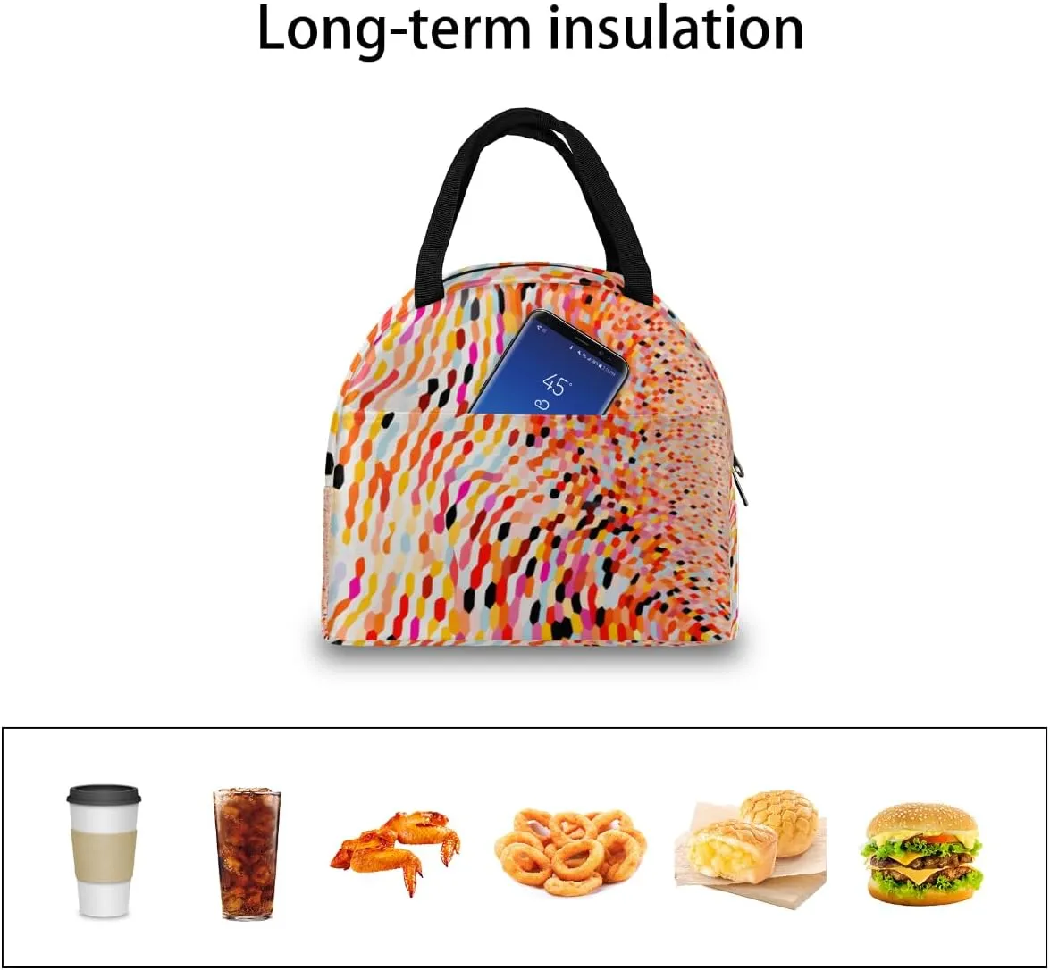 Romance Pattern Lunch Tote Bag Reusable Insulated Bags Waterproof Adult Portable Meal Cooler Pack for Women Men Picnic Office Work Travel