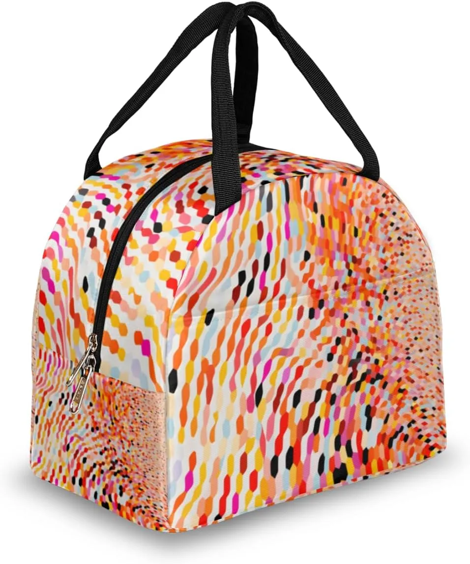 Romance Pattern Lunch Tote Bag Reusable Insulated Bags Waterproof Adult Portable Meal Cooler Pack for Women Men Picnic Office Work Travel