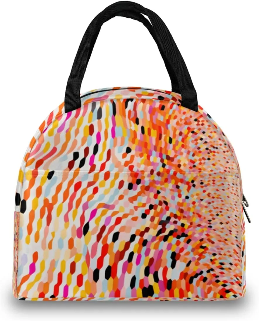 Romance Pattern Lunch Tote Bag Reusable Insulated Bags Waterproof Adult Portable Meal Cooler Pack for Women Men Picnic Office Work Travel