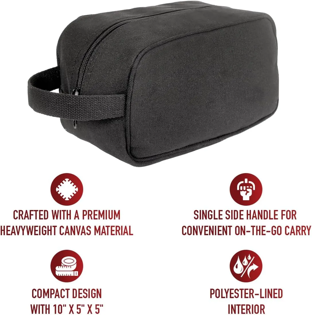 Rothco Canvas Travel Kit Bag Toiletry Bag Military Dopp Kit