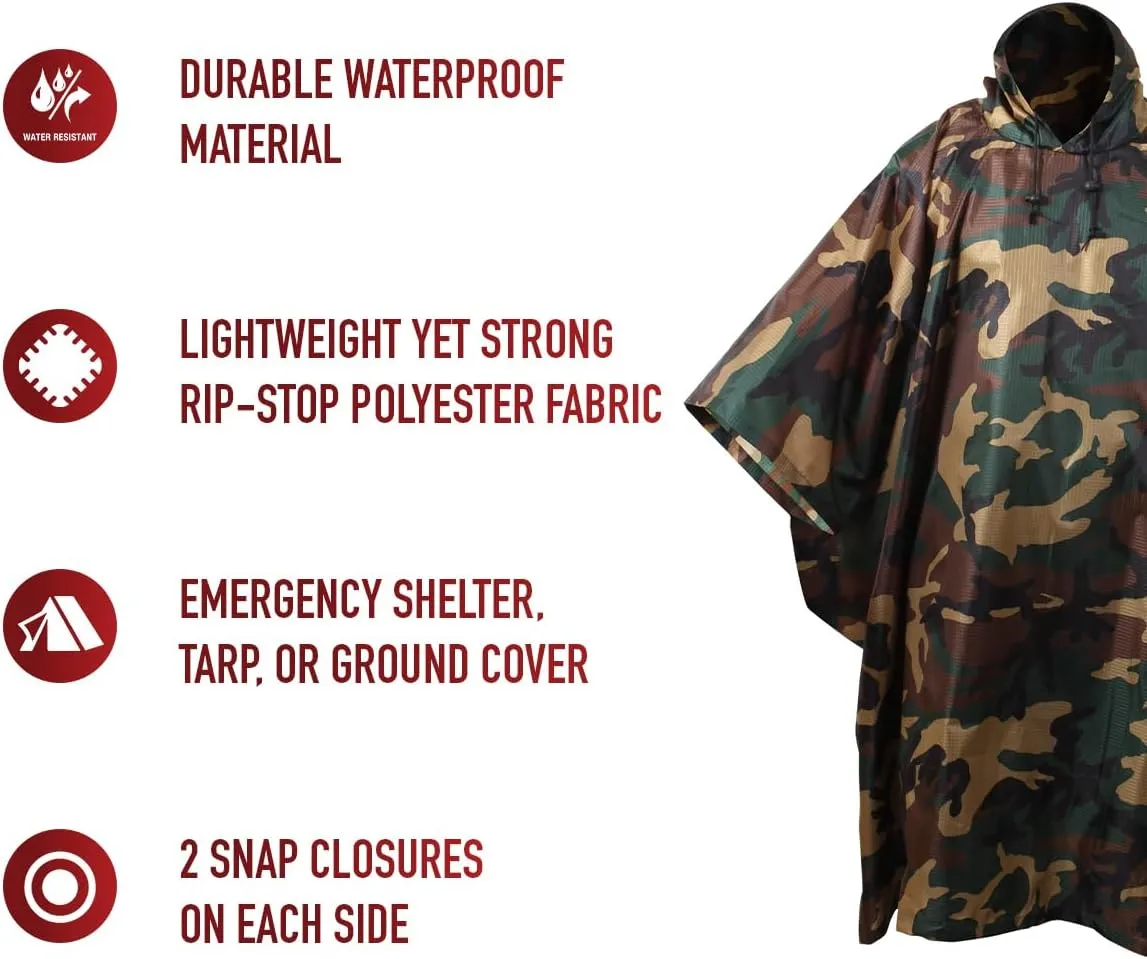 Rothco G.I. Type Military Rip-Stop Poncho