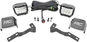 Rough Country 3" OSRAM LED Ditch Light Kit for 2016-2023 Toyota Tacoma - 71084