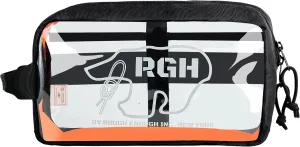 Rough Enough Clear Toiletry Bag for Traveling Transparent Cosmetic Makeup Organizer Pouch with Handle Skincare Essentials Case for Women Men Black