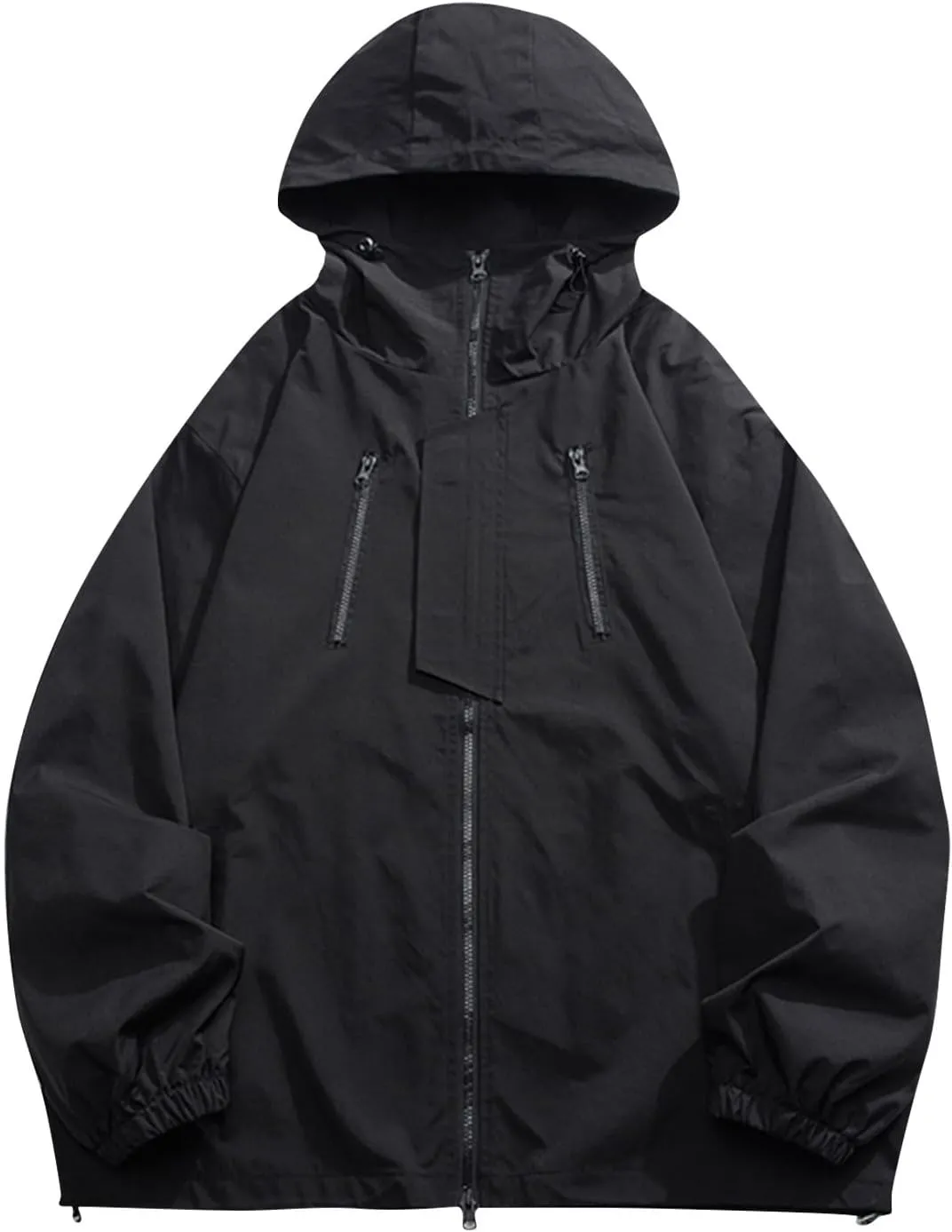 RTRDE Men's Rain Jacket Lightweight Waterproof Coated Hooded Jacket Light Windbreaker Raincoat Jacket, M-5XL