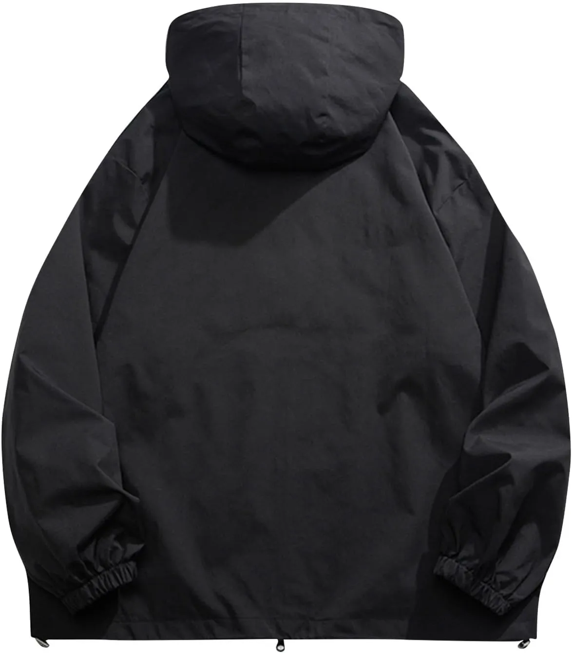 RTRDE Men's Rain Jacket Lightweight Waterproof Coated Hooded Jacket Light Windbreaker Raincoat Jacket, M-5XL
