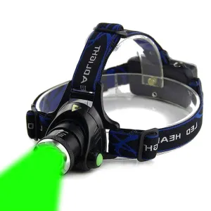 Rynx | Aukvi Green Light Headlamp, 3 Modes Green LED Headlamp, Zoomable Green Headlamp, Adjustable Focus Green LED Headlamp for Astronomy, Aviation, Night Observation, Etc