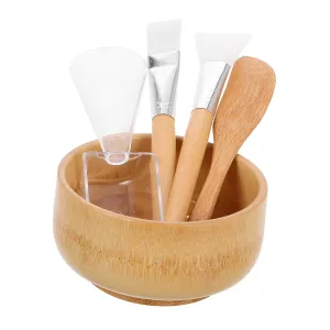 SAFIGLE 5pcs Face Mask Mixing Bowl Set with Spatula Brush Skincare Tools for Clay Mud and Peel-off Masks Portable Beauty Treatment Kit for Home Use
