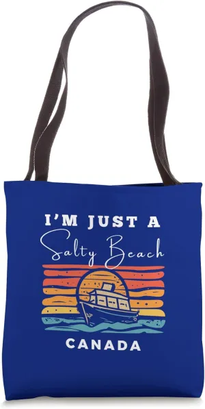 Salty Beach Canada Travel Souvenir Canada Tote Bag