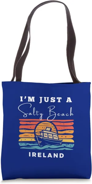 Salty Beach Ireland Travel Souvenir Ireland Tote Bag