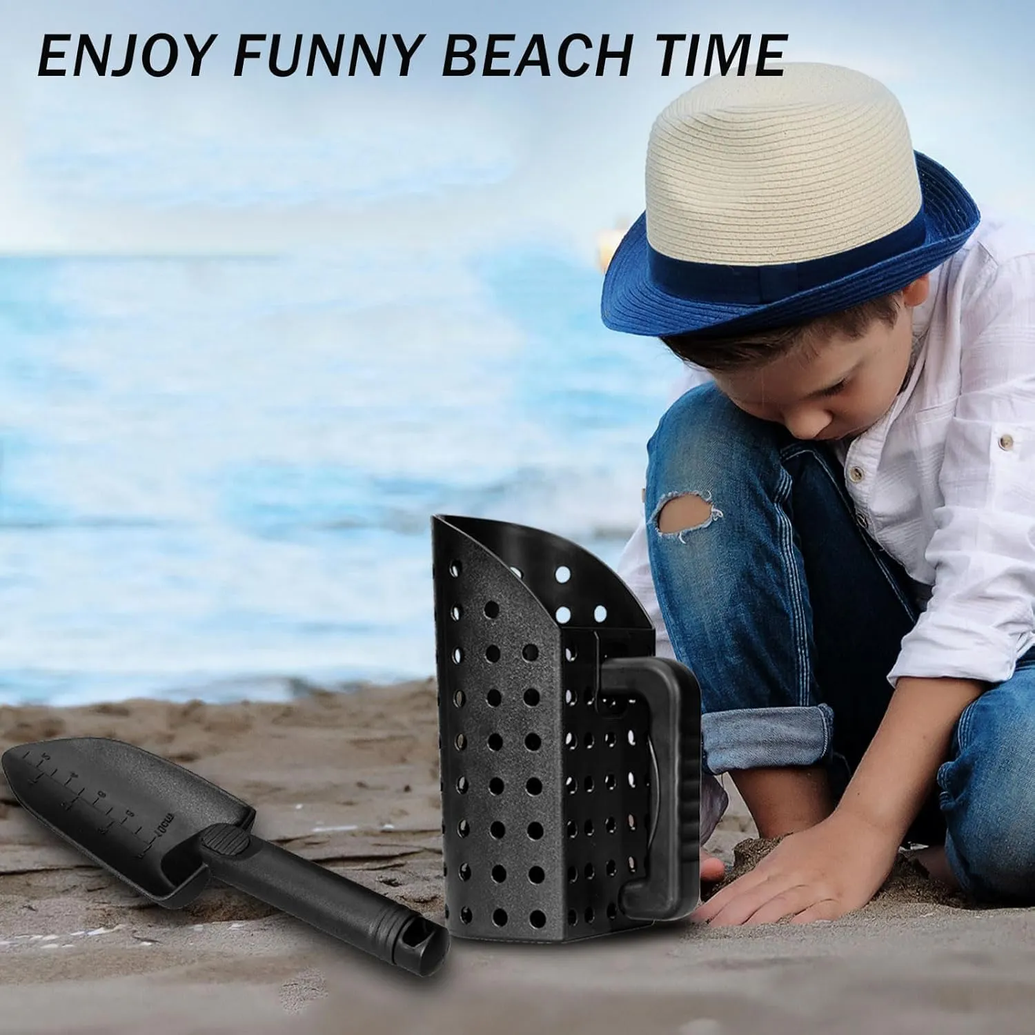 Sand Scoop & Shovel Tool Set, 2025 New Sand Sifter for The Beach, Heavy Duty Treasure Hunting & Digging Tool — Metal Detectors Accessories, Sturdy & Durable, Lightweight, Summer Gift (1PCS)