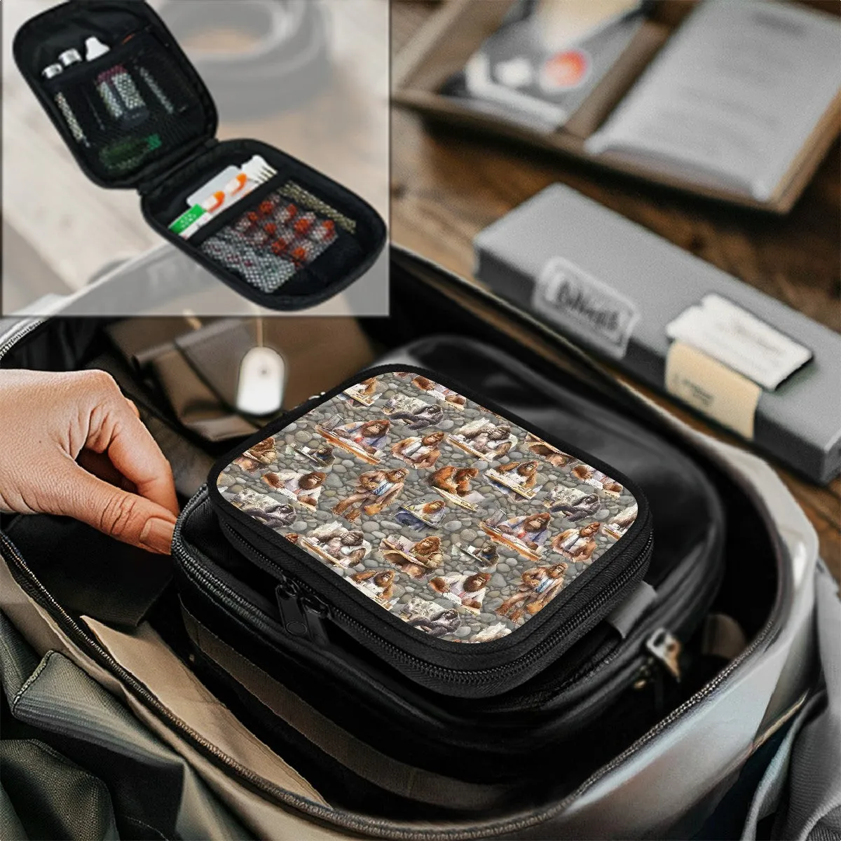 Sasquatch/Bigfoot Themed Travel Medicine Kit, First Aid Kit