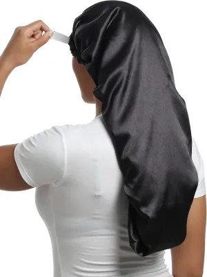 Satin Bonnet Silky Sleep Cap,Adjustable Hair Bonnet for Braids Curly Hair
