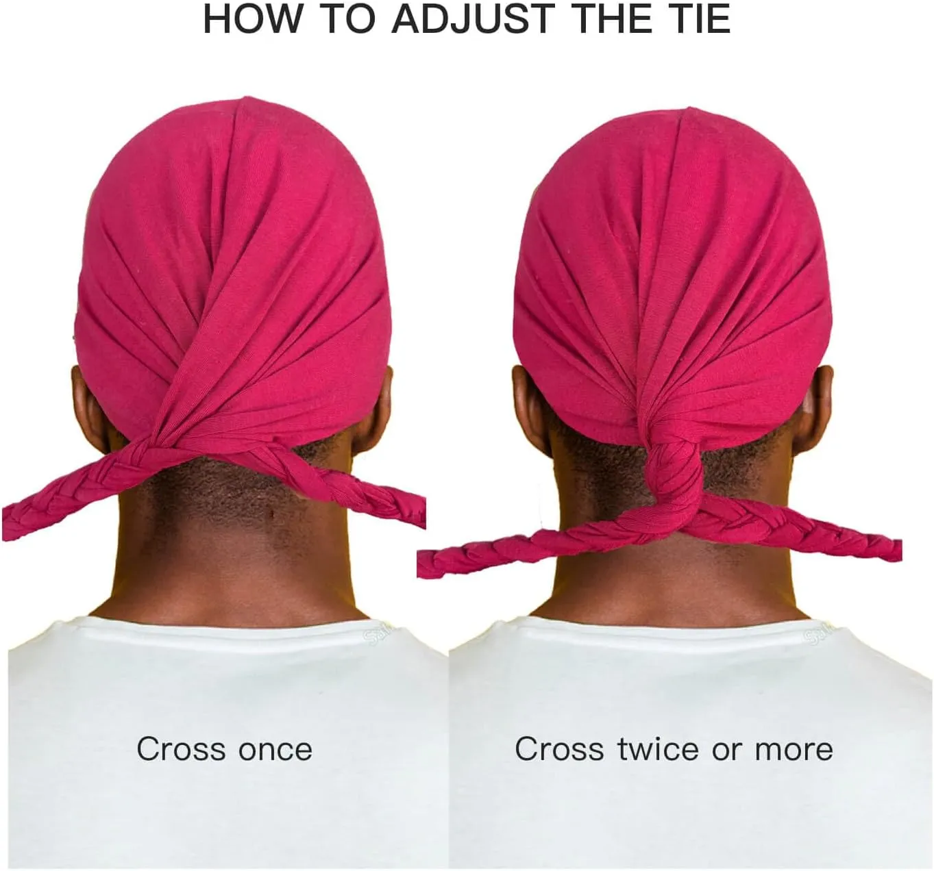 Satin Lined Turban for Men & Women, Silky Lined Sleeping Bonnet Sleep Cap, Halo Turban Durag for Waves Braids Locs