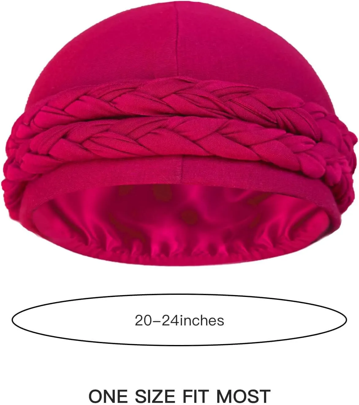 Satin Lined Turban for Men & Women, Silky Lined Sleeping Bonnet Sleep Cap, Halo Turban Durag for Waves Braids Locs