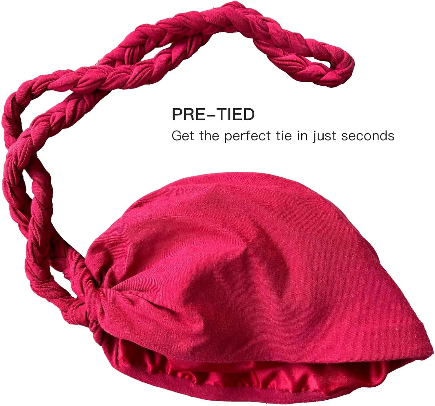 Satin Lined Turban for Men & Women, Silky Lined Sleeping Bonnet Sleep Cap, Halo Turban Durag for Waves Braids Locs
