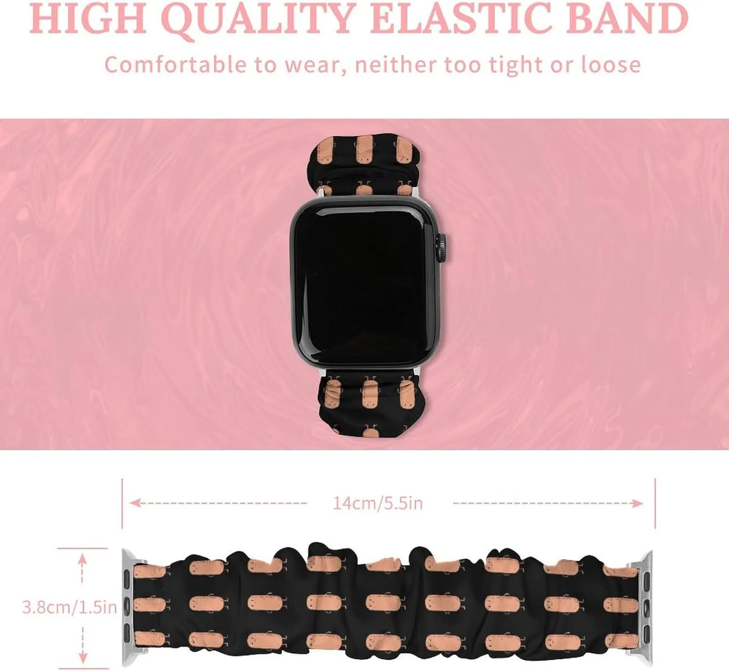 Sausage Fashion Watch Strap Scrunchies Wristbands Compatible With IWatch Series