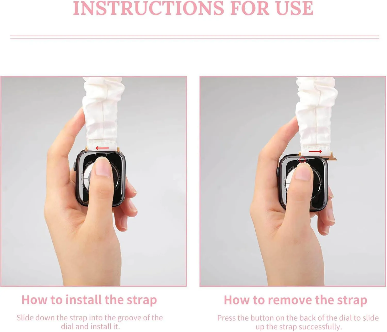 Sausage Fashion Watch Strap Scrunchies Wristbands Compatible With IWatch Series