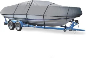 SBU Grey Boat Cover Compatible for MAXUM 2000 SRL 1996-1998, Trailering Storage Mooring