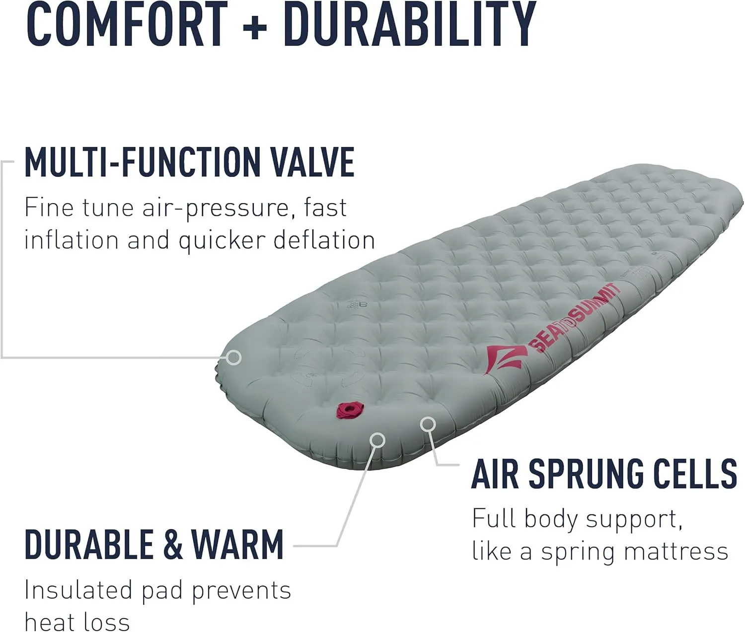 Sea to Summit Ether Light XT Extra-Thick Insulated Sleeping Pad, Women's Large (72 x 25 x 4 inches)