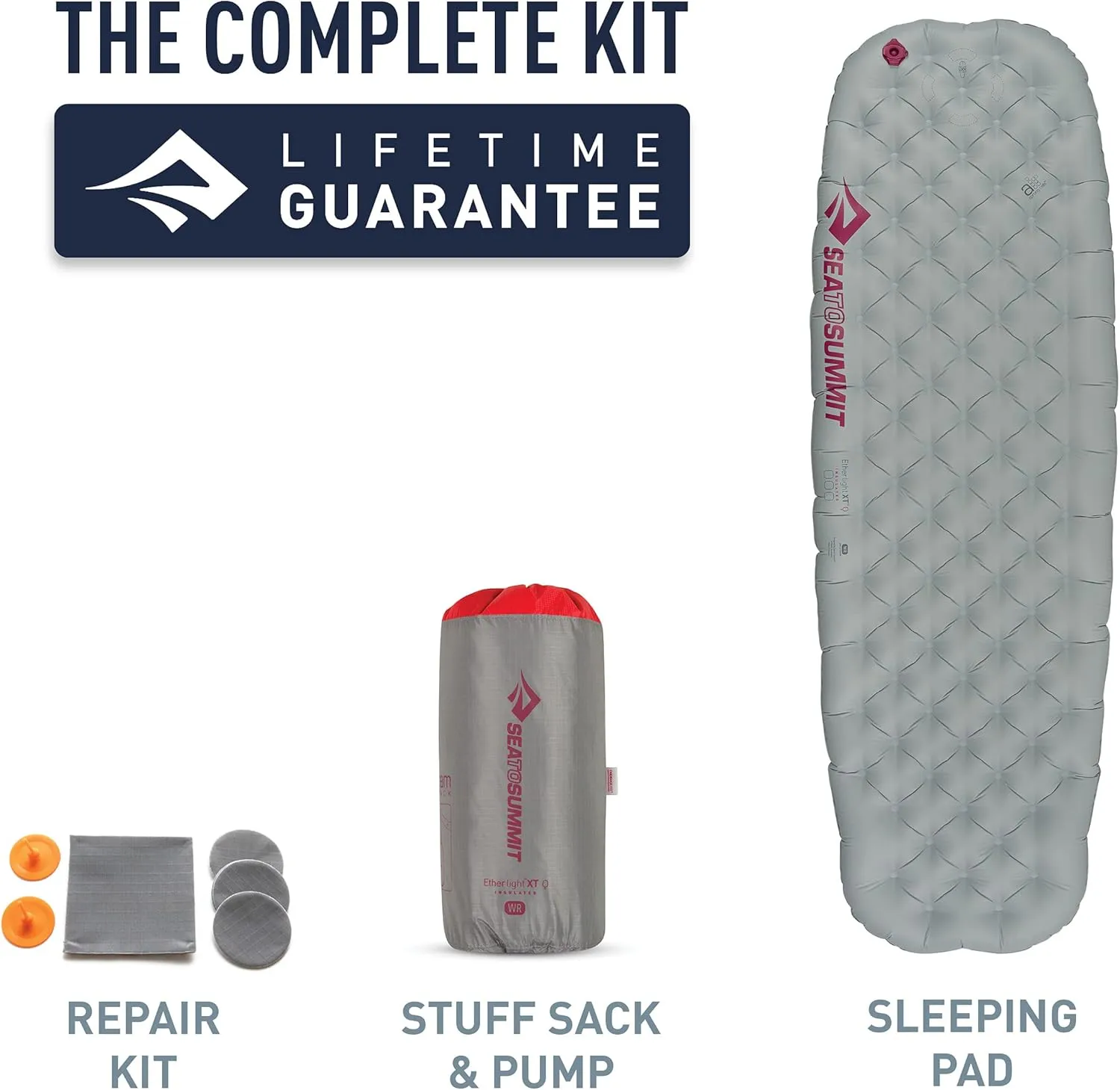 Sea to Summit Ether Light XT Extra-Thick Insulated Sleeping Pad, Women's Large (72 x 25 x 4 inches)